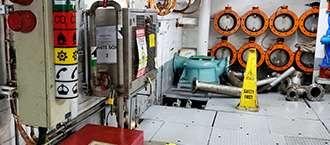 Fire risk in machinery maritime training course